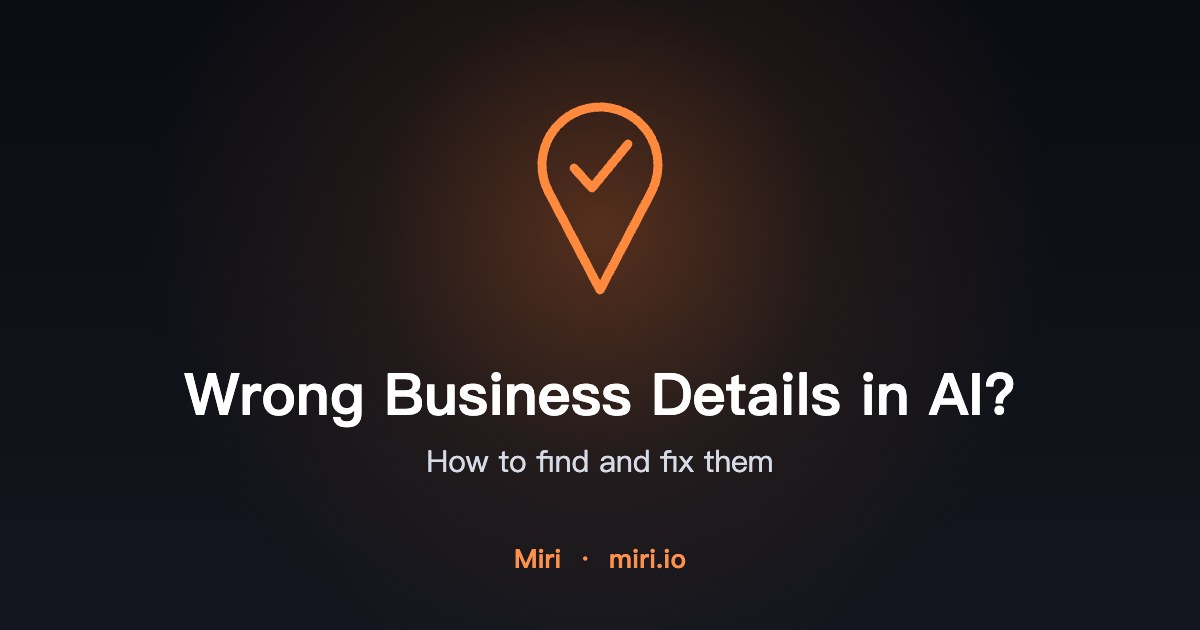 Illustration: fixing wrong business details in AI answers