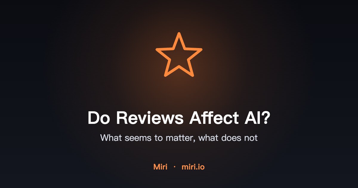 Illustration: do customer reviews affect AI recommendations for local businesses
